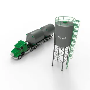 Силос 50 м3 (65 тонн) с конусным дном